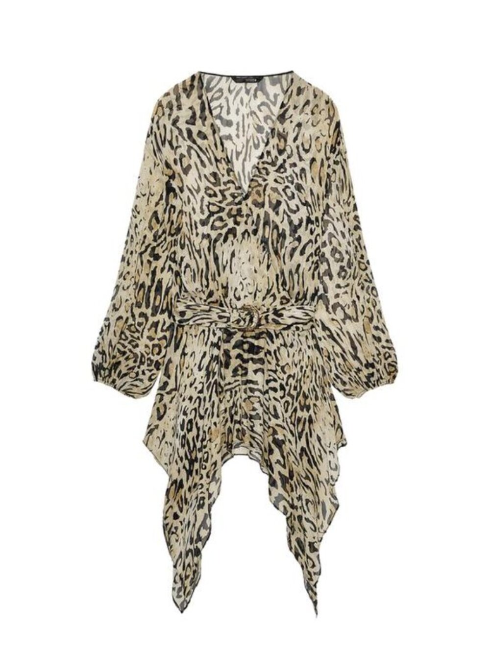 ZW Collection Leopard Animal Print Tunic Top - Size Medium